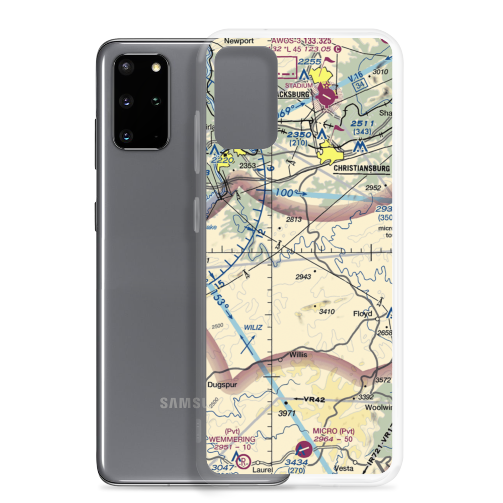 Deer Run Airport (VA06) VFR Sectional Samsung Case Samsung Galaxy S20 Plus model shown