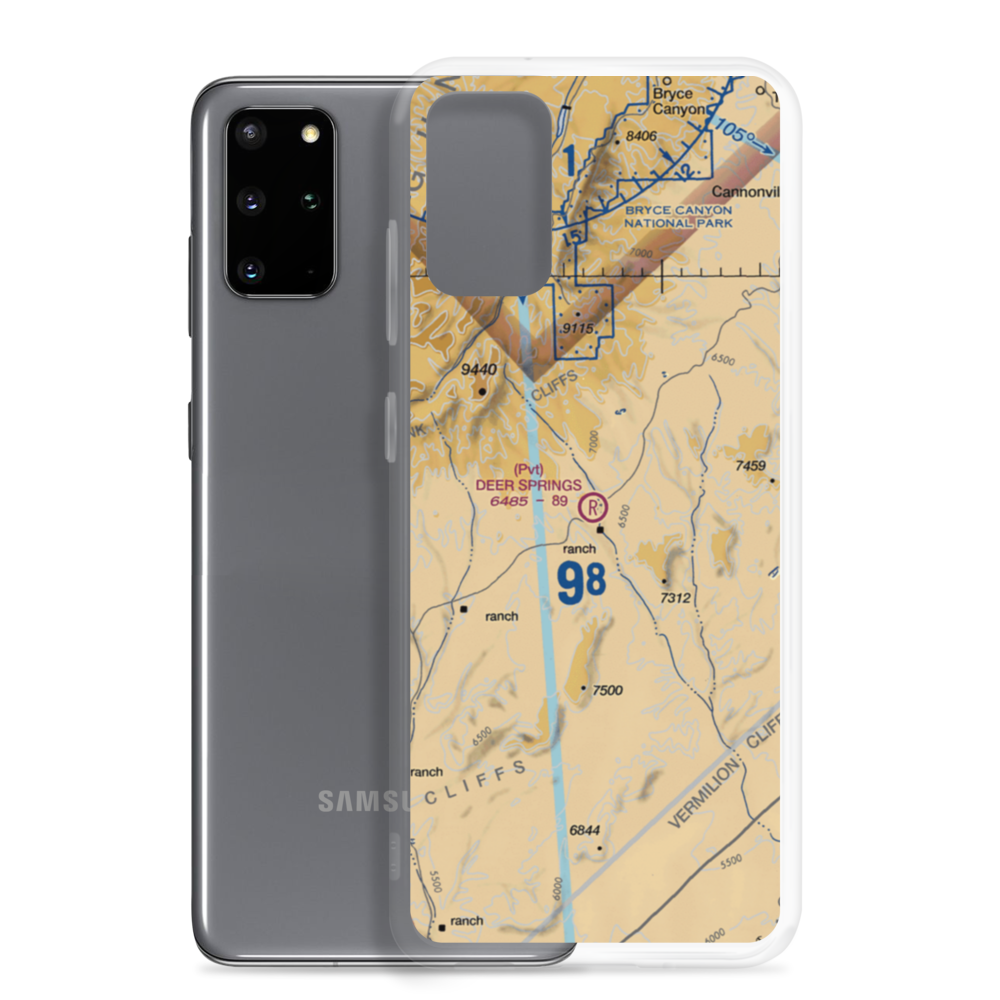 Deer Springs Ranch Airport (UT30) VFR Sectional Samsung Case Samsung Galaxy S20 Plus model shown