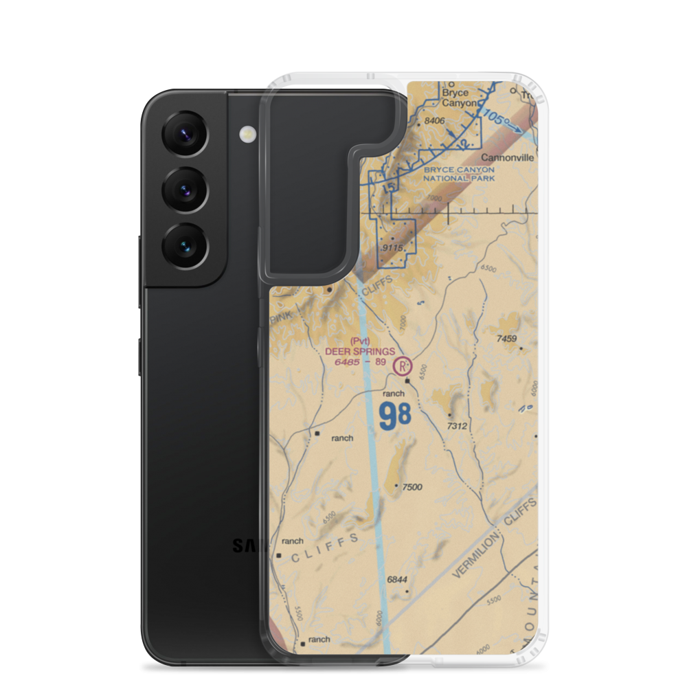 Deer Springs Ranch Airport (UT30) VFR Sectional Samsung Case Samsung Galaxy S22 model shown