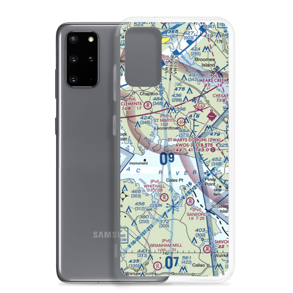 Deerfield Airport (8MD7) VFR Sectional Samsung Case Samsung Galaxy S20 Plus model shown
