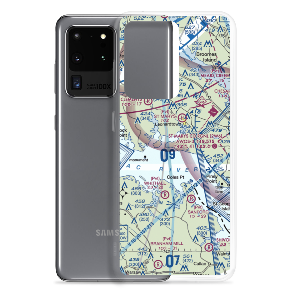 Deerfield Airport (8MD7) VFR Sectional Samsung Case Samsung Galaxy S20 Ultra model shown