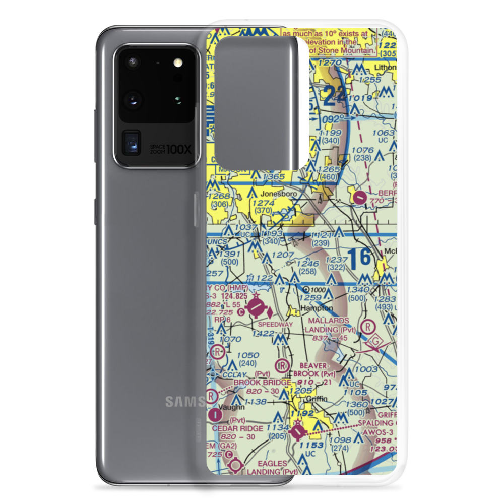 Deerfield Landing Airport (54GA) VFR Sectional Samsung Case Samsung Galaxy S20 Ultra model shown