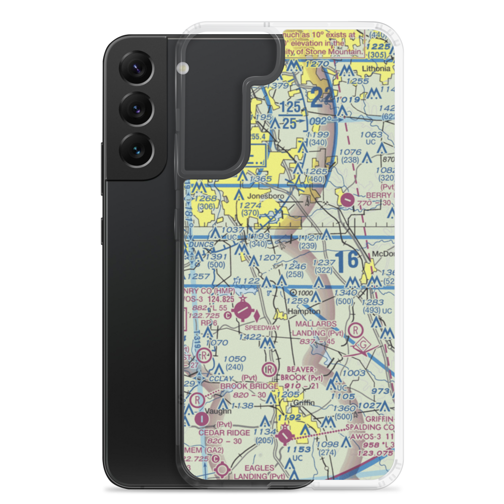 Deerfield Landing Airport (54GA) VFR Sectional Samsung Case Samsung Galaxy S22 Plus model shown