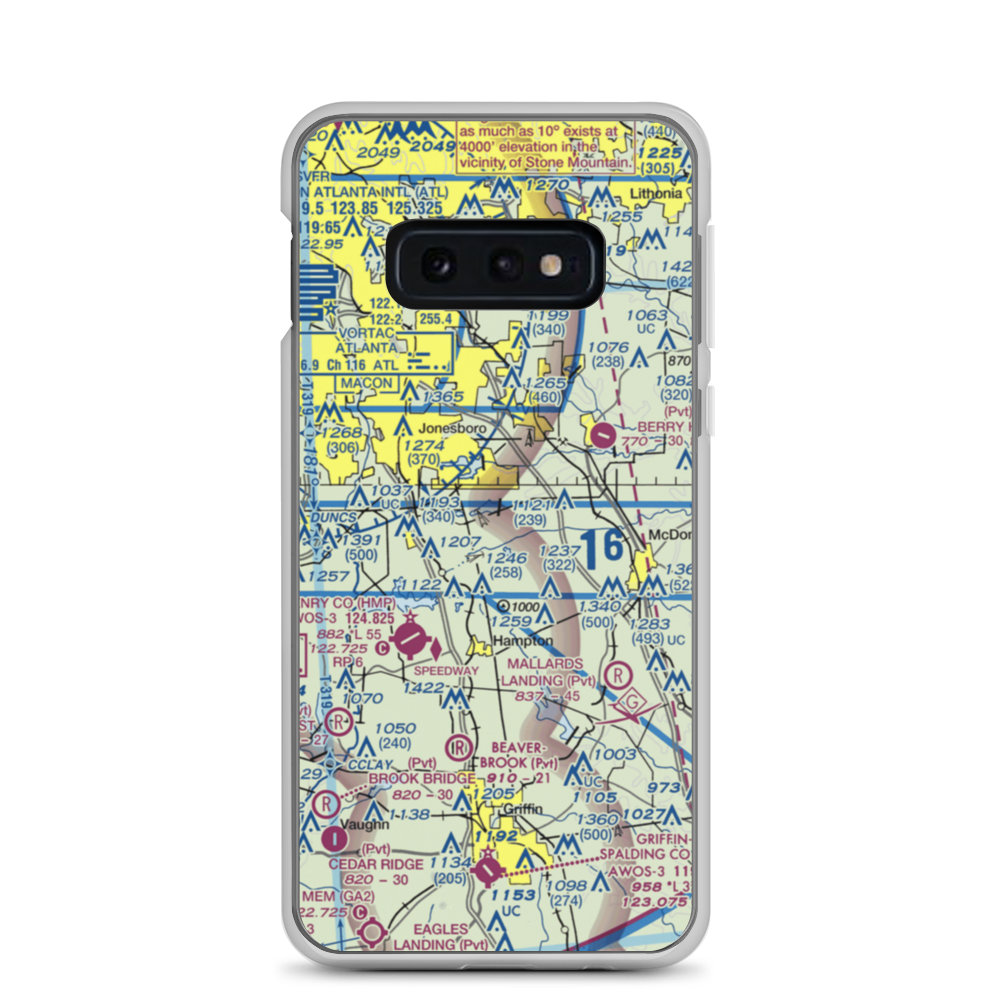Deerfield Landing Airport (54GA) VFR Sectional Samsung Case Samsung Galaxy S10e model shown