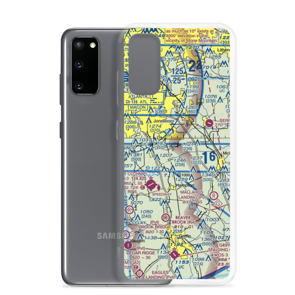 Deerfield Landing Airport (54GA) VFR Sectional Samsung Case Samsung Galaxy S20 model shown