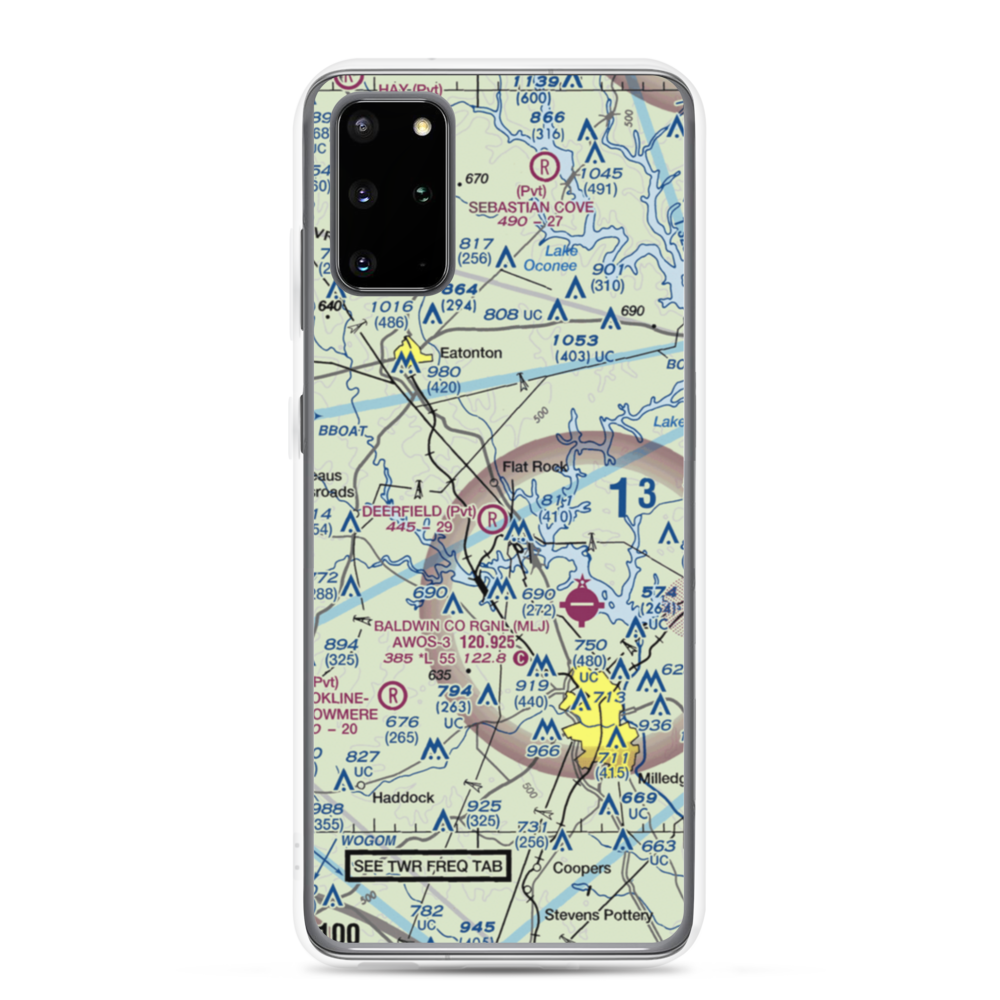 Deerfield Landing Airport (9GA9) VFR Sectional Samsung Case Samsung Galaxy S20 Plus model shown