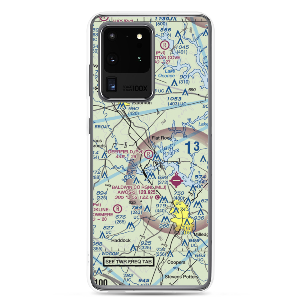 Deerfield Landing Airport (9GA9) VFR Sectional Samsung Case Samsung Galaxy S20 Ultra model shown