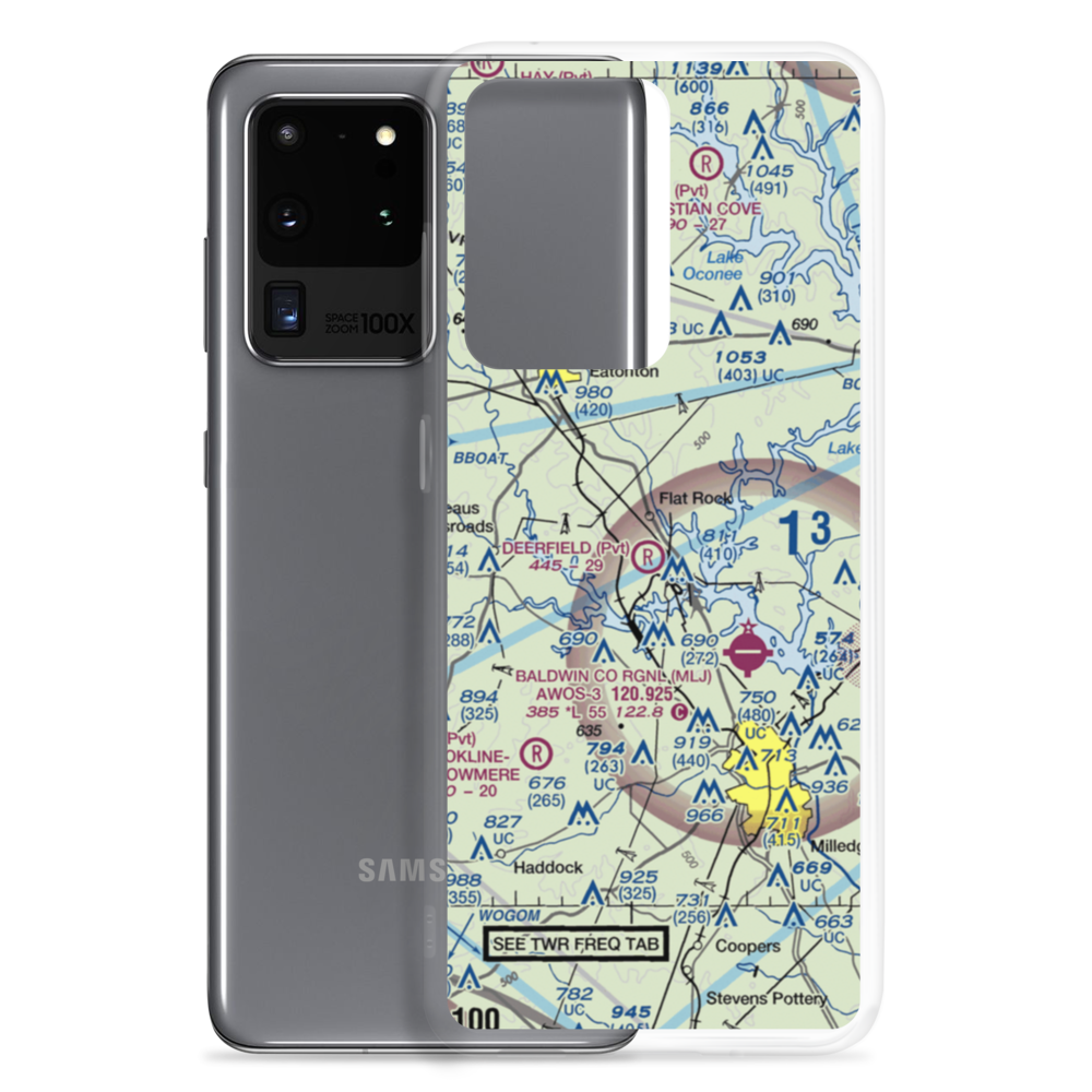 Deerfield Landing Airport (9GA9) VFR Sectional Samsung Case Samsung Galaxy S20 Ultra model shown