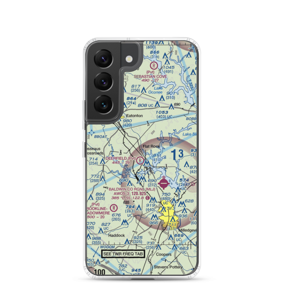 Deerfield Landing Airport (9GA9) VFR Sectional Samsung Case Samsung Galaxy S22 model shown