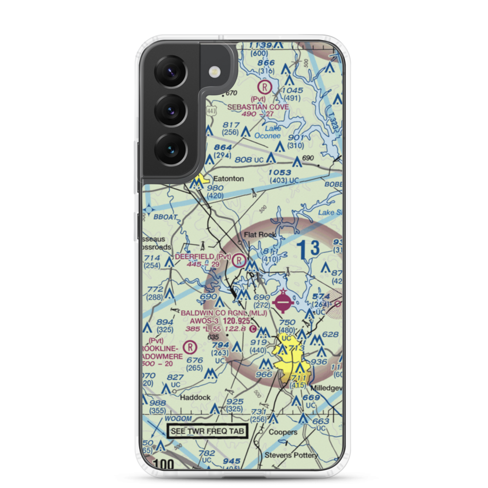 Deerfield Landing Airport (9GA9) VFR Sectional Samsung Case Samsung Galaxy S22 Plus model shown