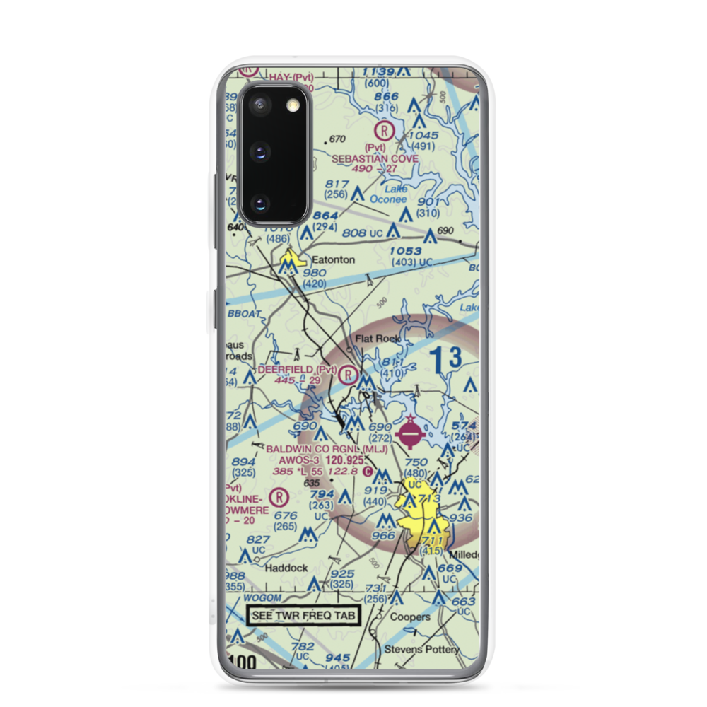 Deerfield Landing Airport (9GA9) VFR Sectional Samsung Case Samsung Galaxy S20 model shown