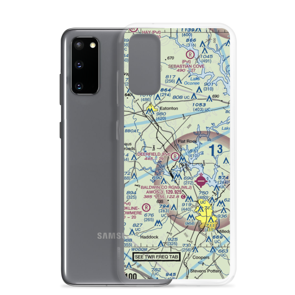 Deerfield Landing Airport (9GA9) VFR Sectional Samsung Case Samsung Galaxy S20 model shown