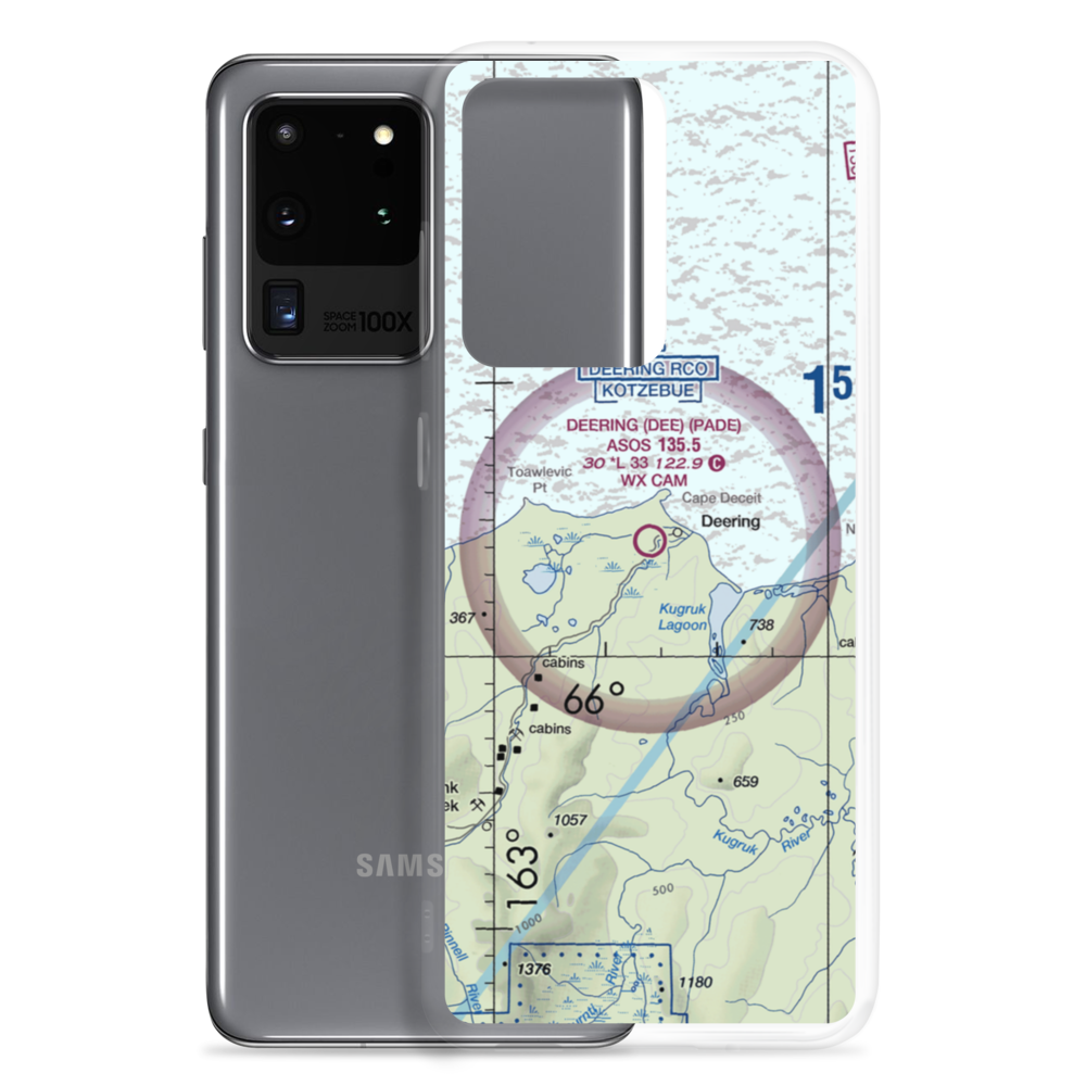 Deering Airport (DEE) VFR Sectional Samsung Case Samsung Galaxy S20 Ultra model shown