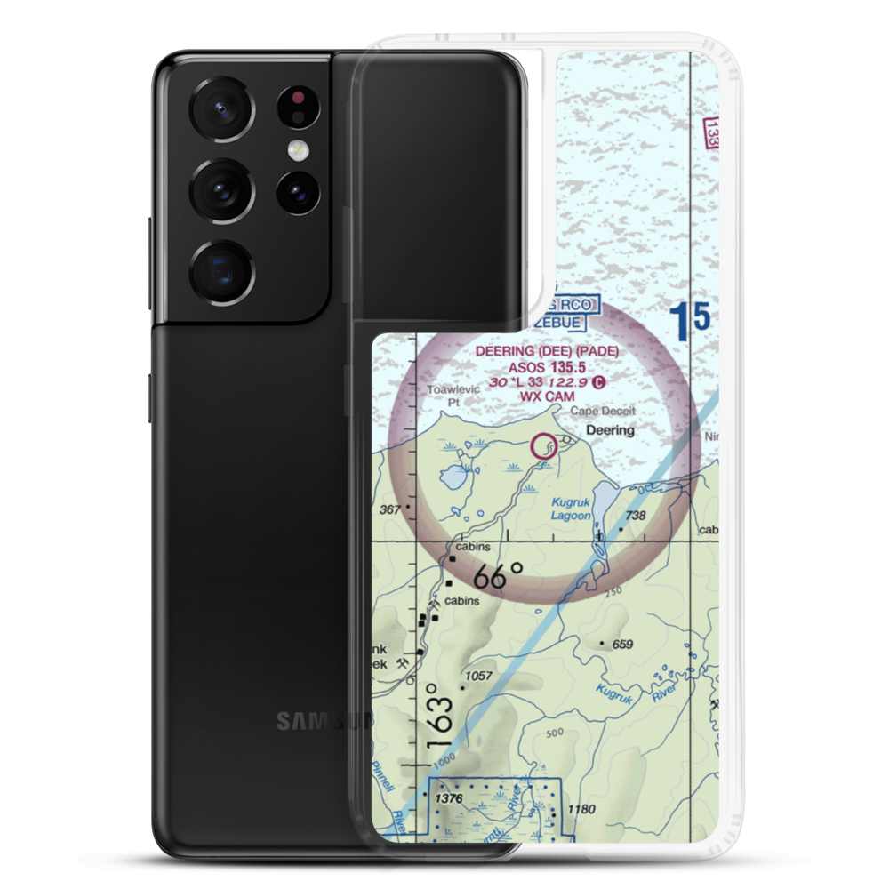 Deering Airport (DEE) VFR Sectional Samsung Case Samsung Galaxy S21 Ultra model shown