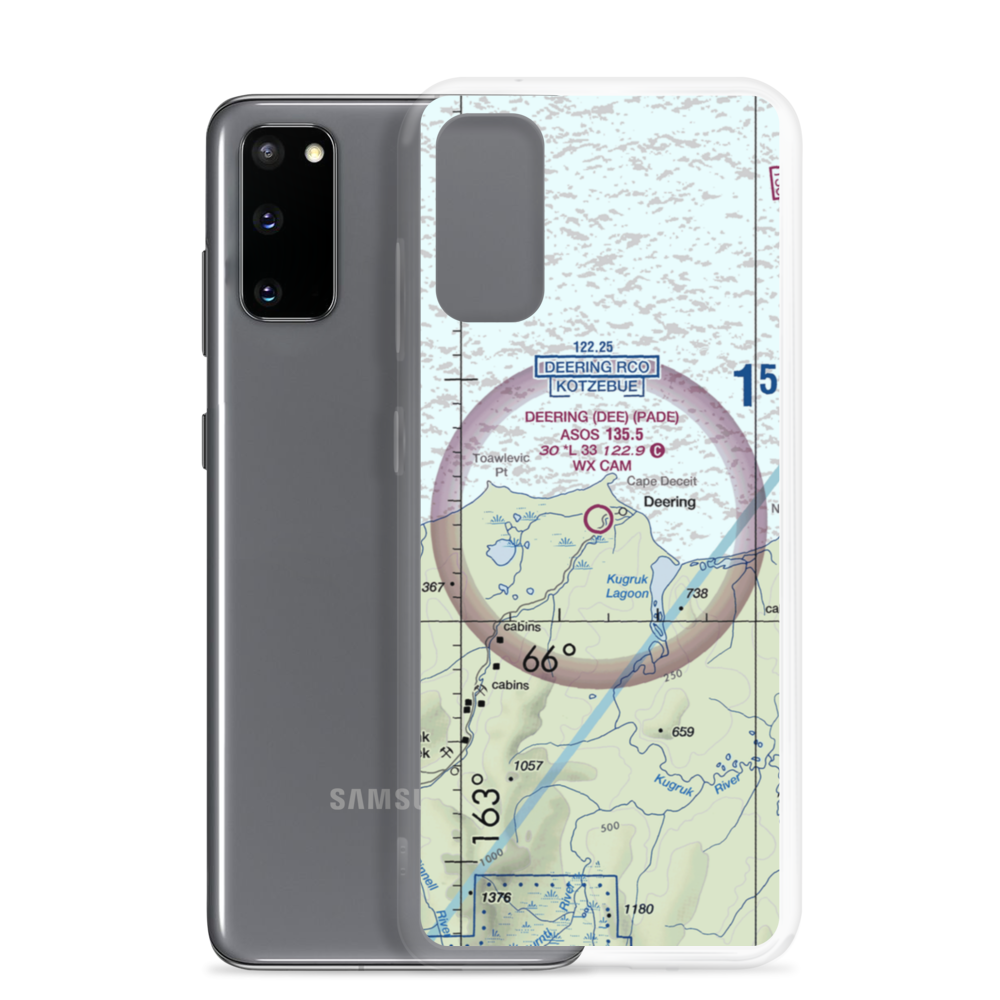 Deering Airport (DEE) VFR Sectional Samsung Case Samsung Galaxy S20 model shown