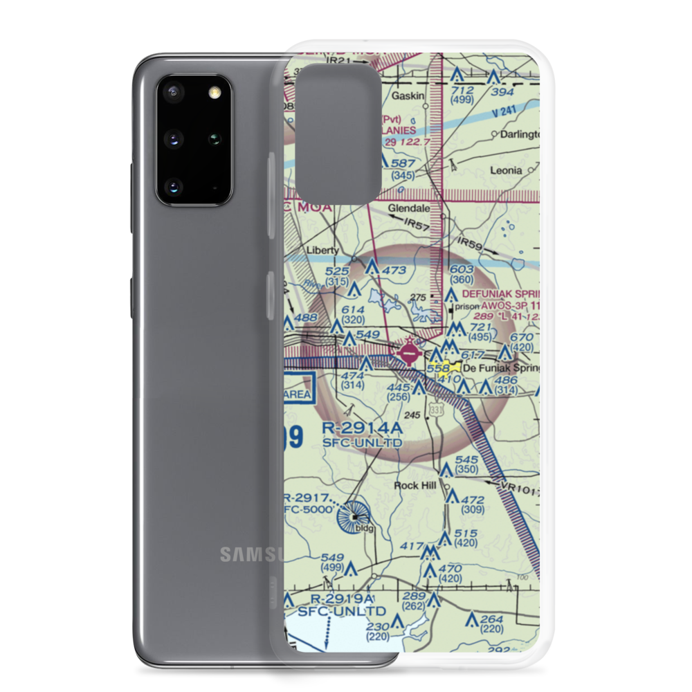 Defuniak Springs Airport (54J) VFR Sectional Samsung Case Samsung Galaxy S20 Plus model shown