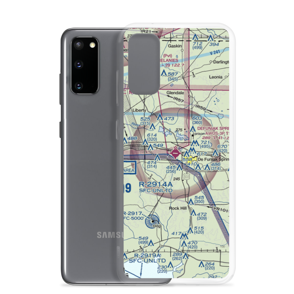 Defuniak Springs Airport (54J) VFR Sectional Samsung Case Samsung Galaxy S20 model shown