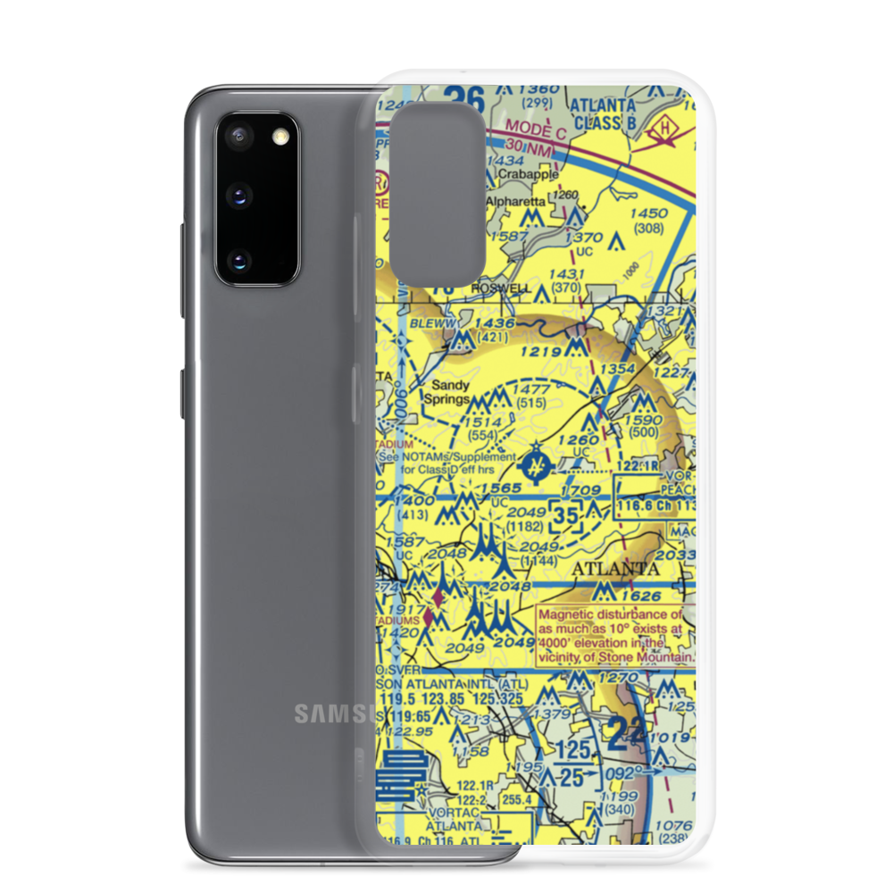 DeKalb Peachtree Airport (PDK) VFR Sectional Samsung Case Samsung Galaxy S20 model shown