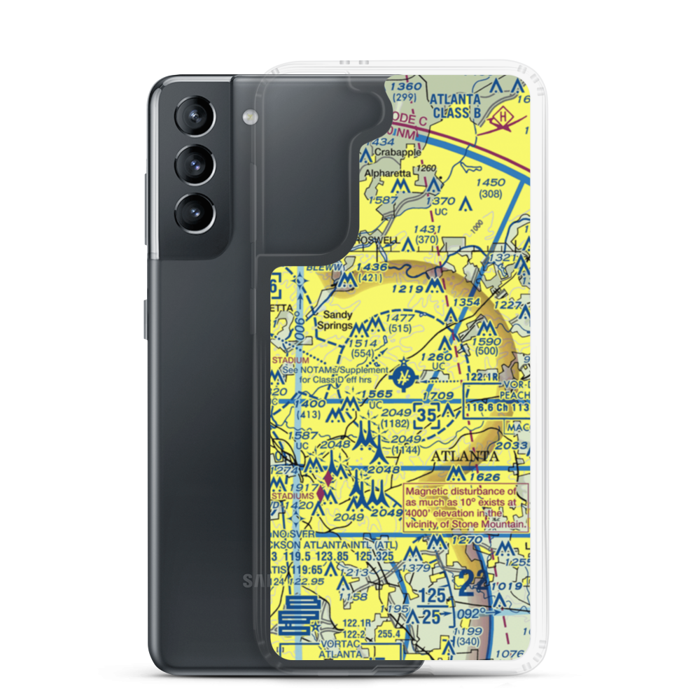 DeKalb Peachtree Heliport (Z21) VFR Sectional Samsung Case Samsung Galaxy S21 model shown