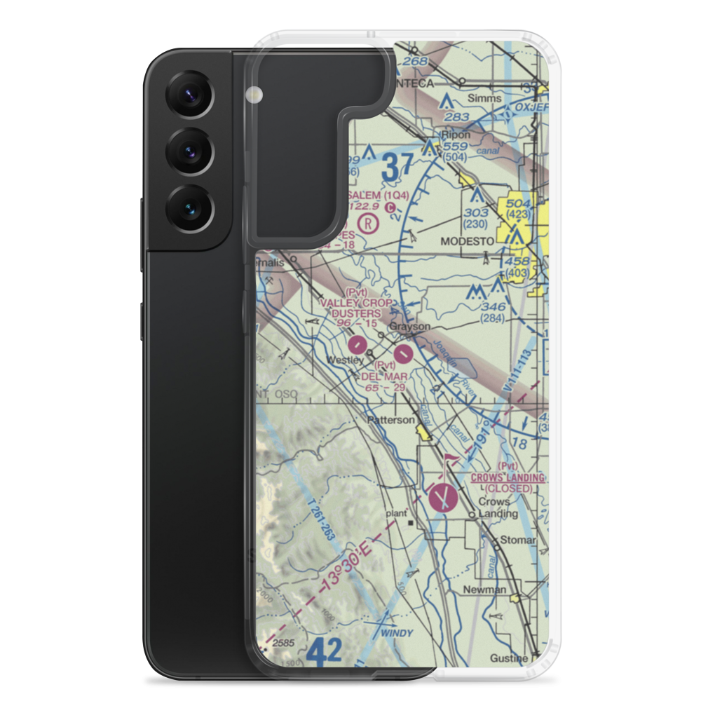 Del Mar Farms Airport (CN99) VFR Sectional Samsung Case Samsung Galaxy S22 Plus model shown