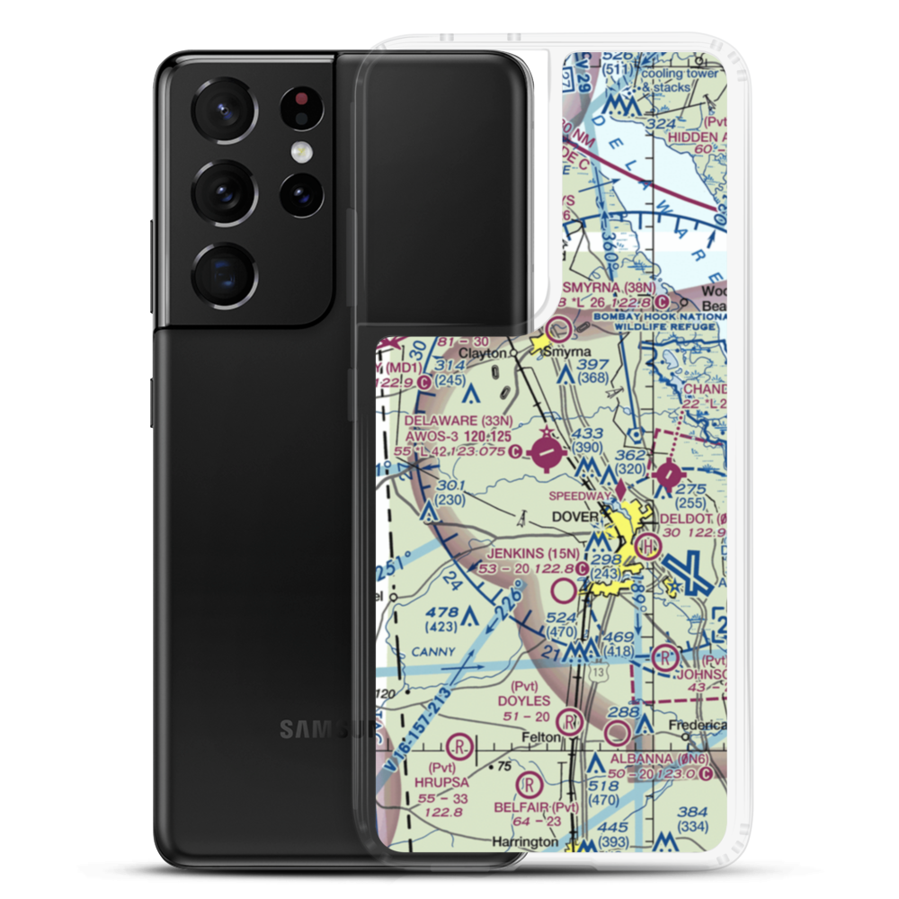 Delaware Airpark (33N) VFR Sectional Samsung Case Samsung Galaxy S21 Ultra model shown