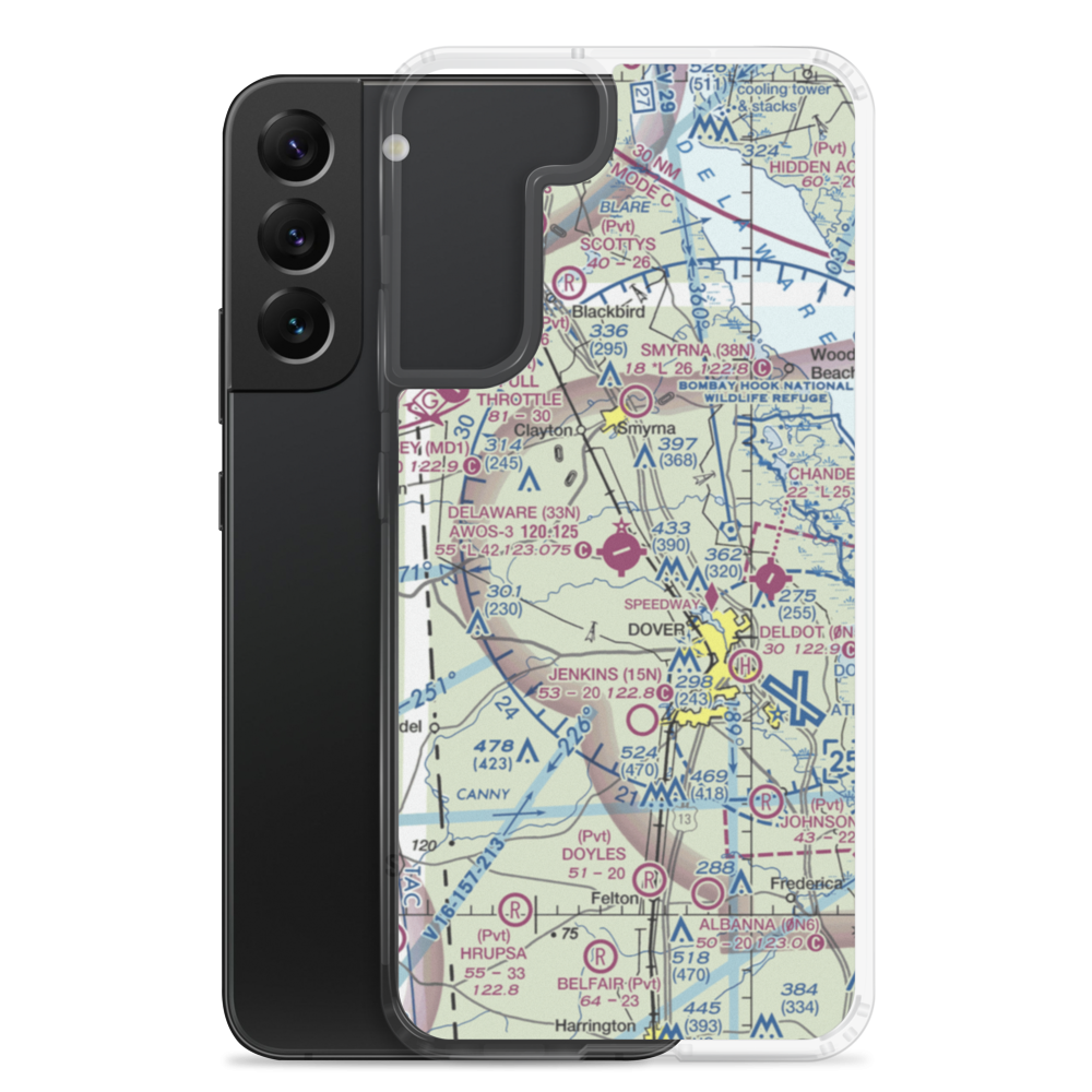 Delaware Airpark (33N) VFR Sectional Samsung Case Samsung Galaxy S22 Plus model shown