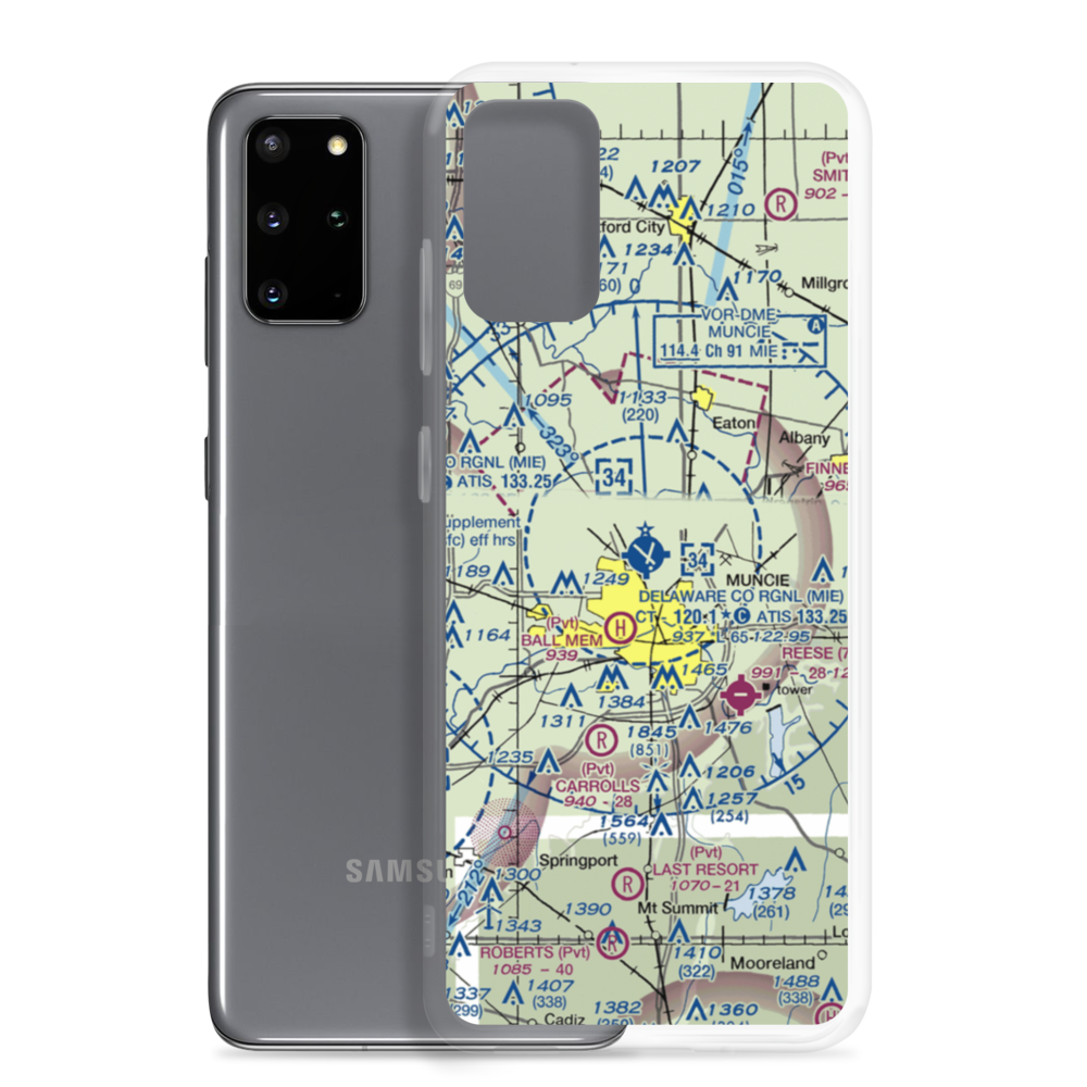 Delaware County Johnson Field (MIE) VFR Sectional Samsung Case Samsung Galaxy S20 Plus model shown