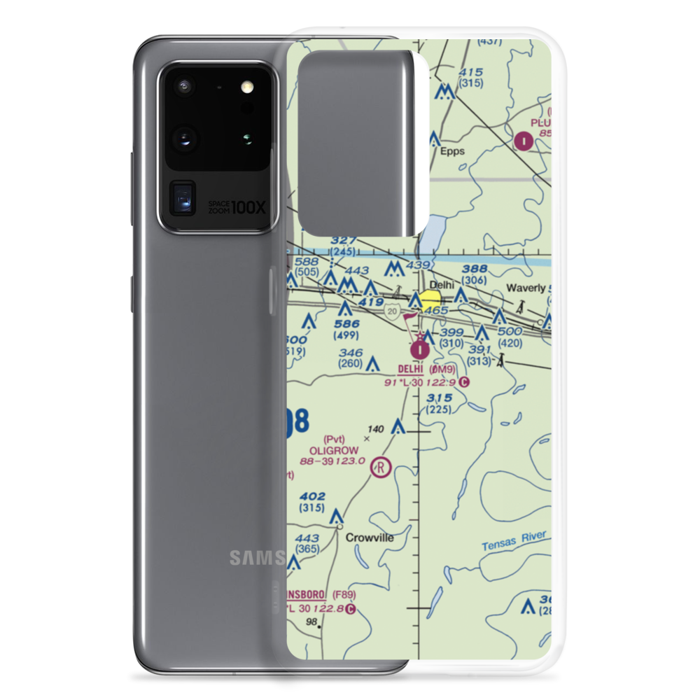 Delhi Municipal Airport (0M9) VFR Sectional Samsung Case Samsung Galaxy S20 Ultra model shown