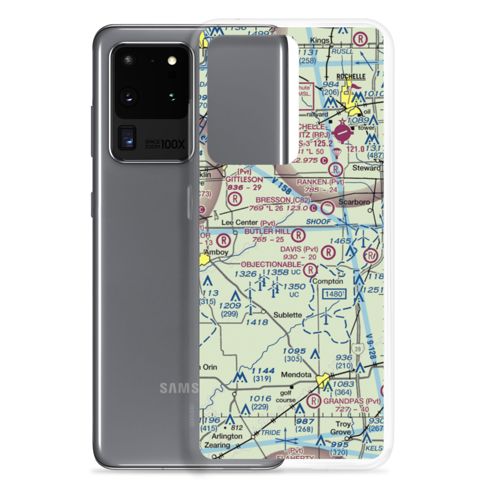 Delhotal Airport (7LL7) VFR Sectional Samsung Case Samsung Galaxy S20 Ultra model shown