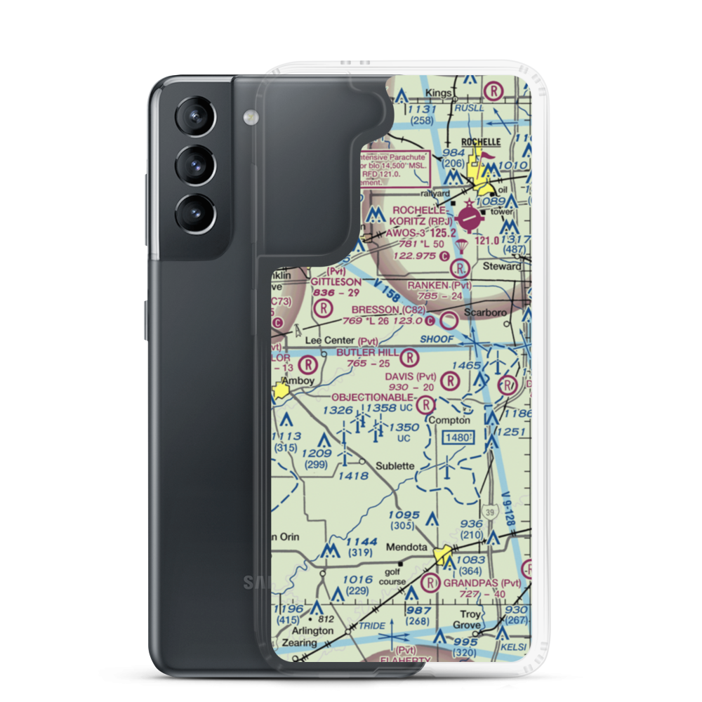 Delhotal Airport (7LL7) VFR Sectional Samsung Case Samsung Galaxy S21 model shown