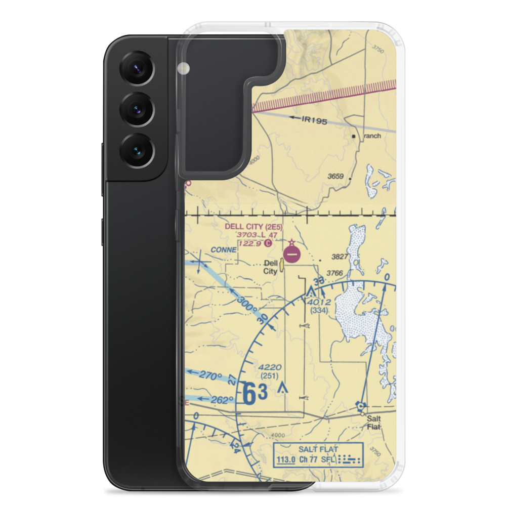 Dell City Municipal Airport (2E5) VFR Sectional Samsung Case Samsung Galaxy S22 Plus model shown