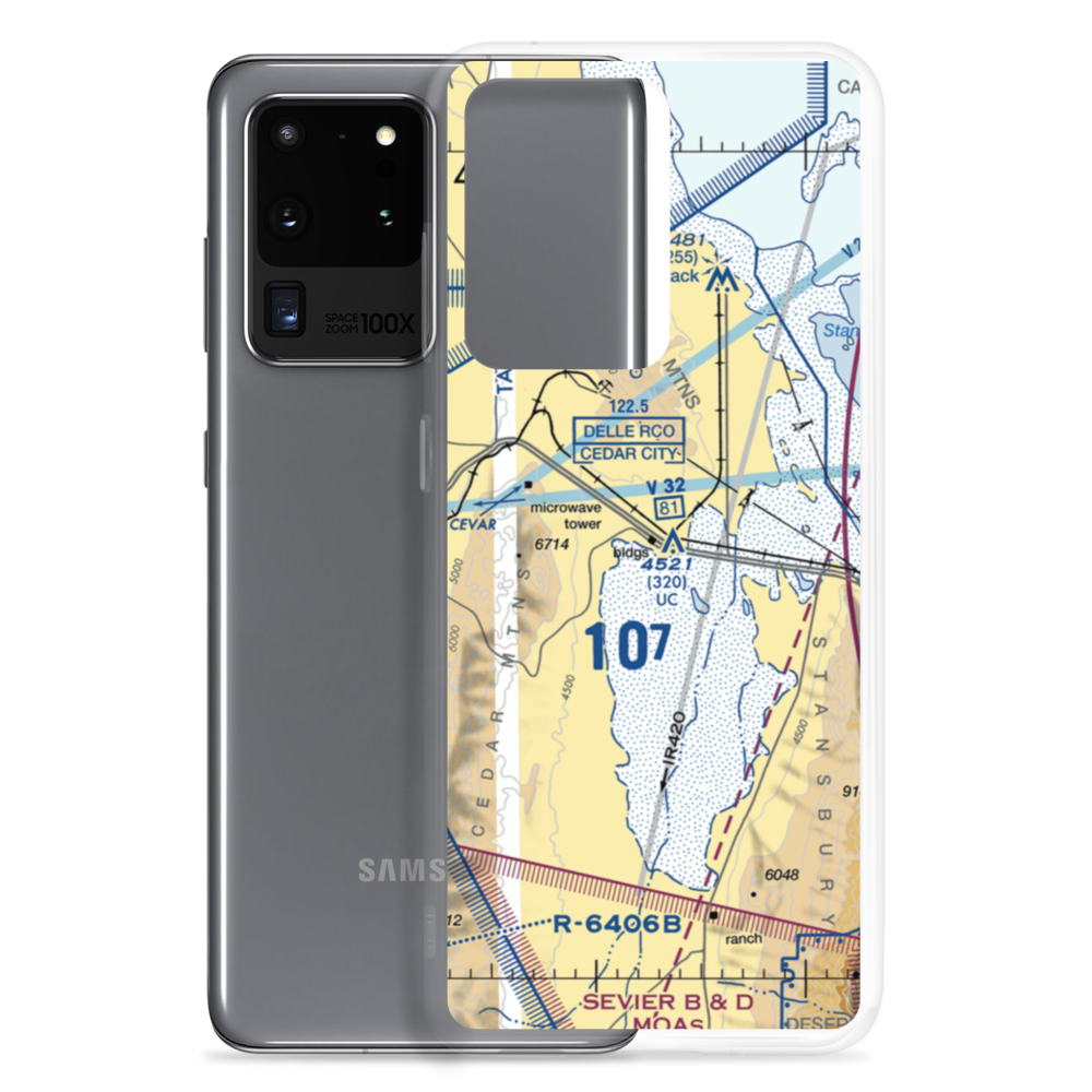 Delle, Utah (US-0056) VFR Sectional Samsung Case Samsung Galaxy S20 Ultra model shown