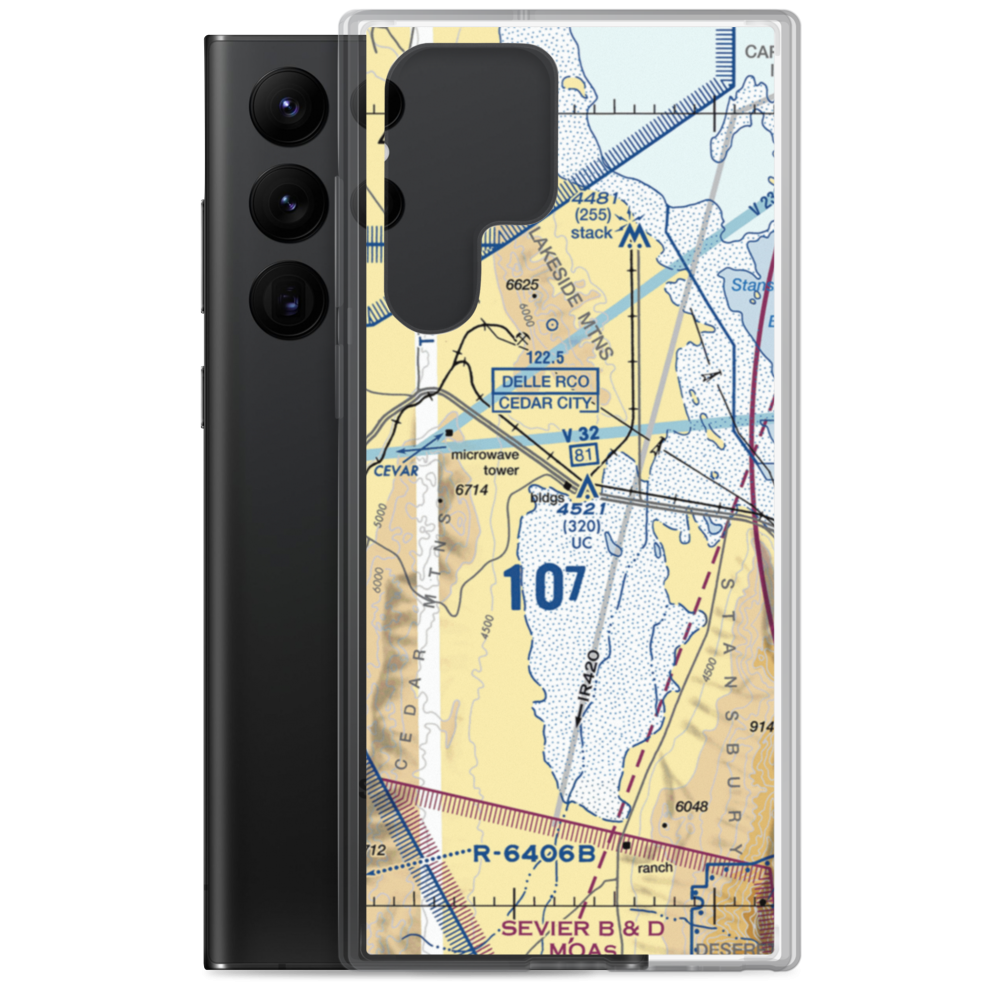 Delle, Utah (US-0056) VFR Sectional Samsung Case Samsung Galaxy S22 Ultra model shown