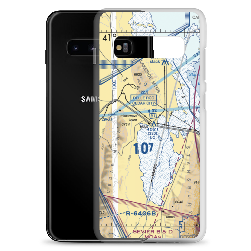 Delle, Utah (US-0056) VFR Sectional Samsung Case Samsung Galaxy S10+ model shown