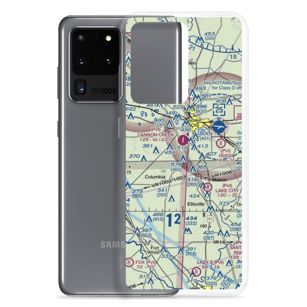Delta Airport (FD84) VFR Sectional Samsung Case Samsung Galaxy S20 Ultra model shown
