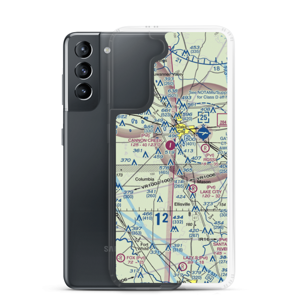 Delta Airport (FD84) VFR Sectional Samsung Case Samsung Galaxy S21 model shown