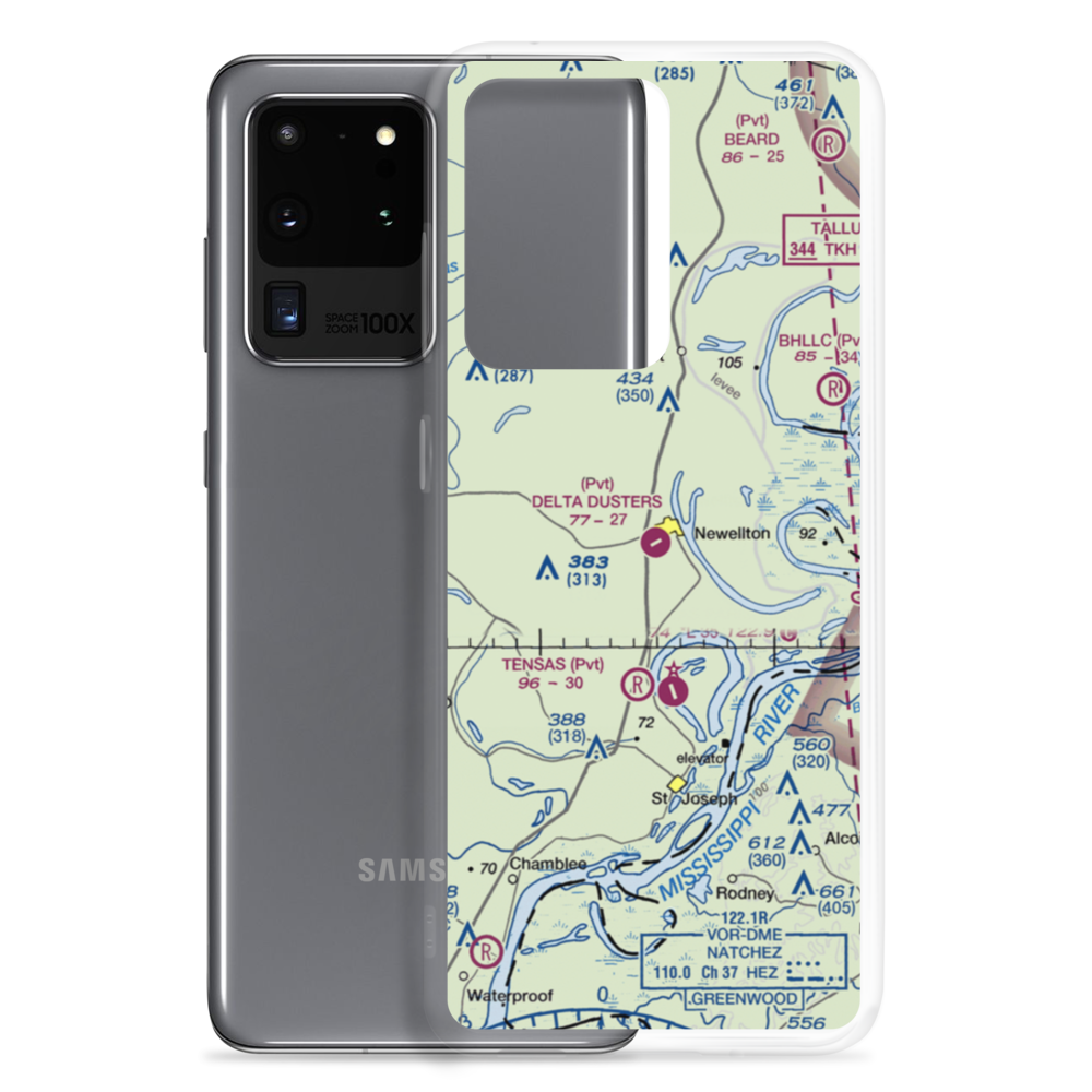 Delta Dusters, LLC Airport (LS83) VFR Sectional Samsung Case Samsung Galaxy S20 Ultra model shown