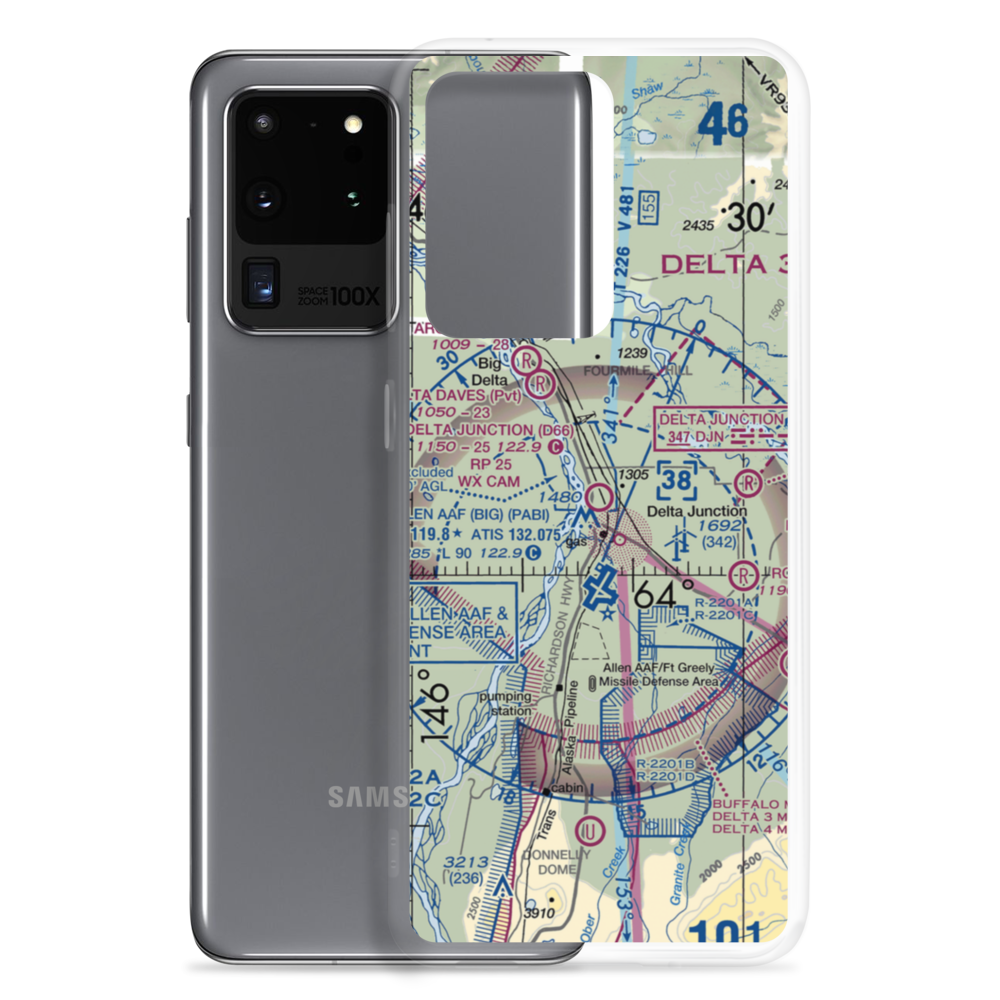 Delta Junction Airport (D66) VFR Sectional Samsung Case Samsung Galaxy S20 Ultra model shown