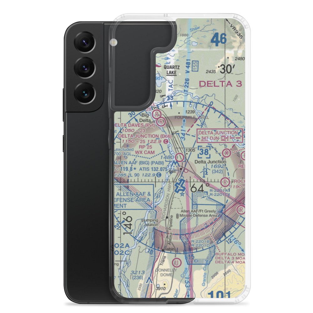 Delta Junction Airport (D66) VFR Sectional Samsung Case Samsung Galaxy S22 Plus model shown
