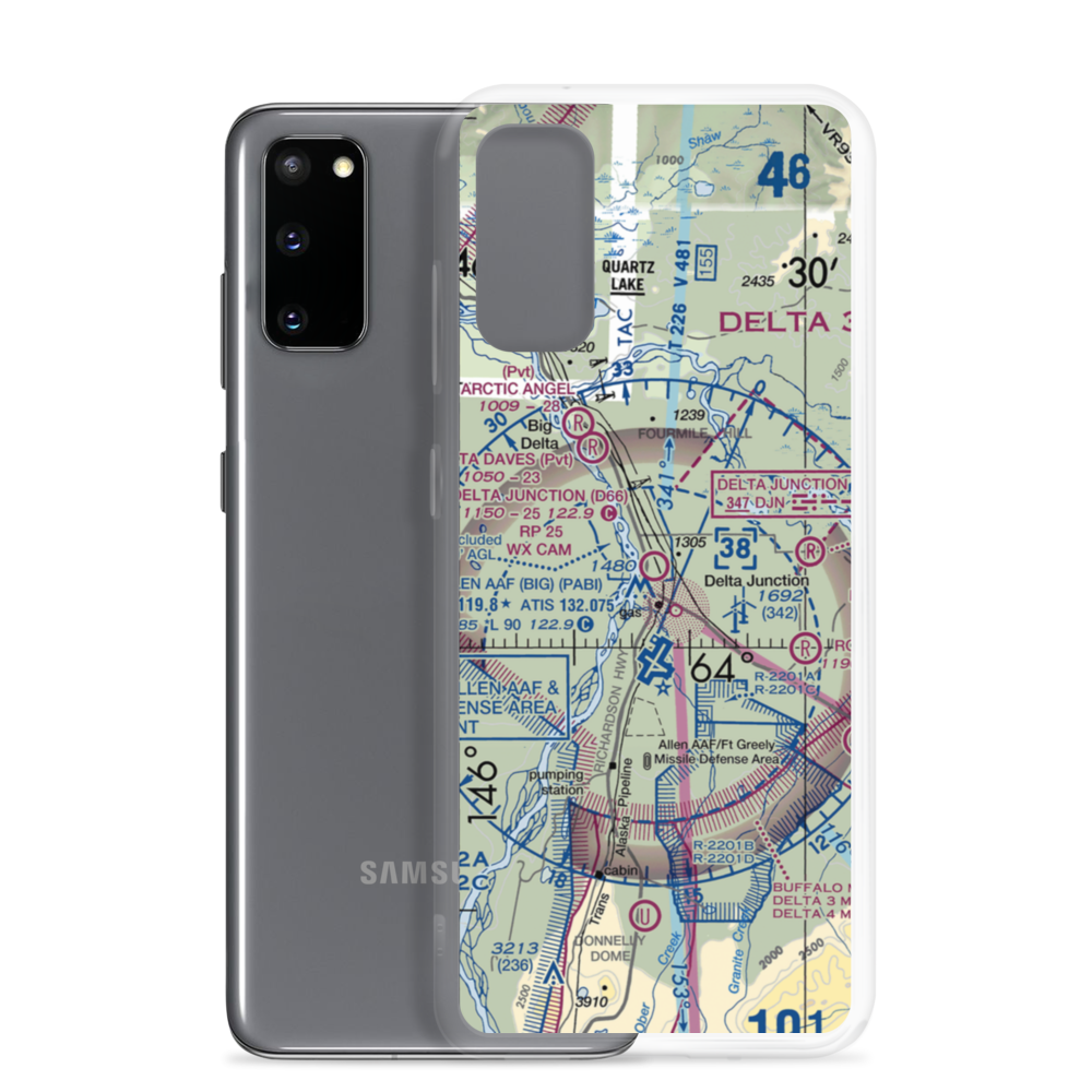 Delta Junction Airport (D66) VFR Sectional Samsung Case Samsung Galaxy S20 model shown