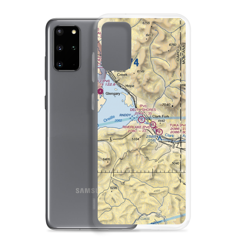 Delta Shores Airport (00ID) VFR Sectional Samsung Case Samsung Galaxy S20 Plus model shown