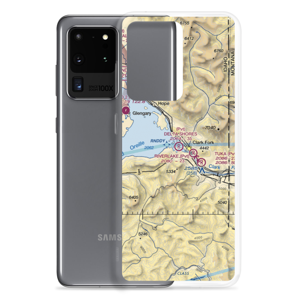 Delta Shores Airport (00ID) VFR Sectional Samsung Case Samsung Galaxy S20 Ultra model shown