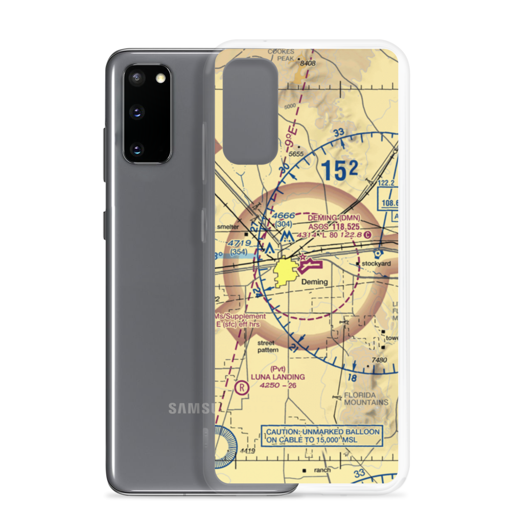 Deming Municipal Airport (DMN) VFR Sectional Samsung Case Samsung Galaxy S20 model shown