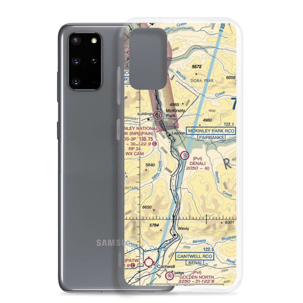 Denali Airport (AK06) VFR Sectional Samsung Case Samsung Galaxy S20 Plus model shown