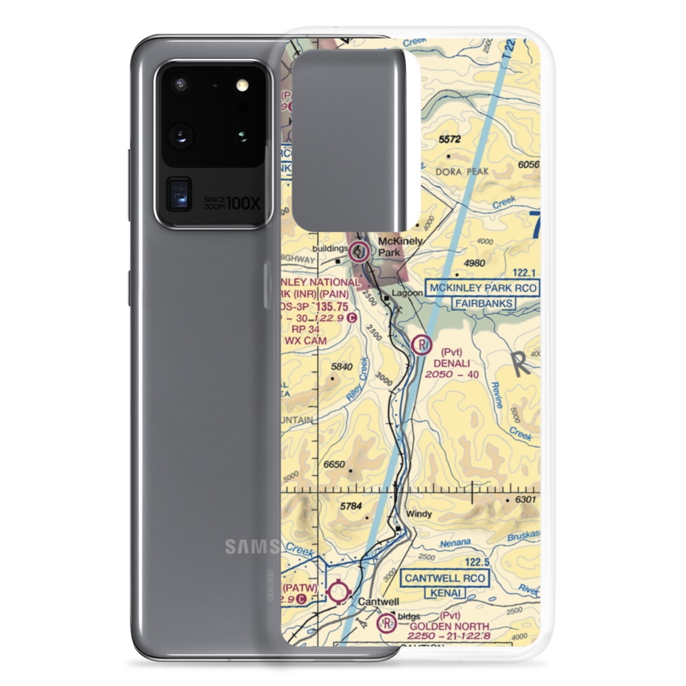Denali Airport (AK06) VFR Sectional Samsung Case Samsung Galaxy S20 Ultra model shown