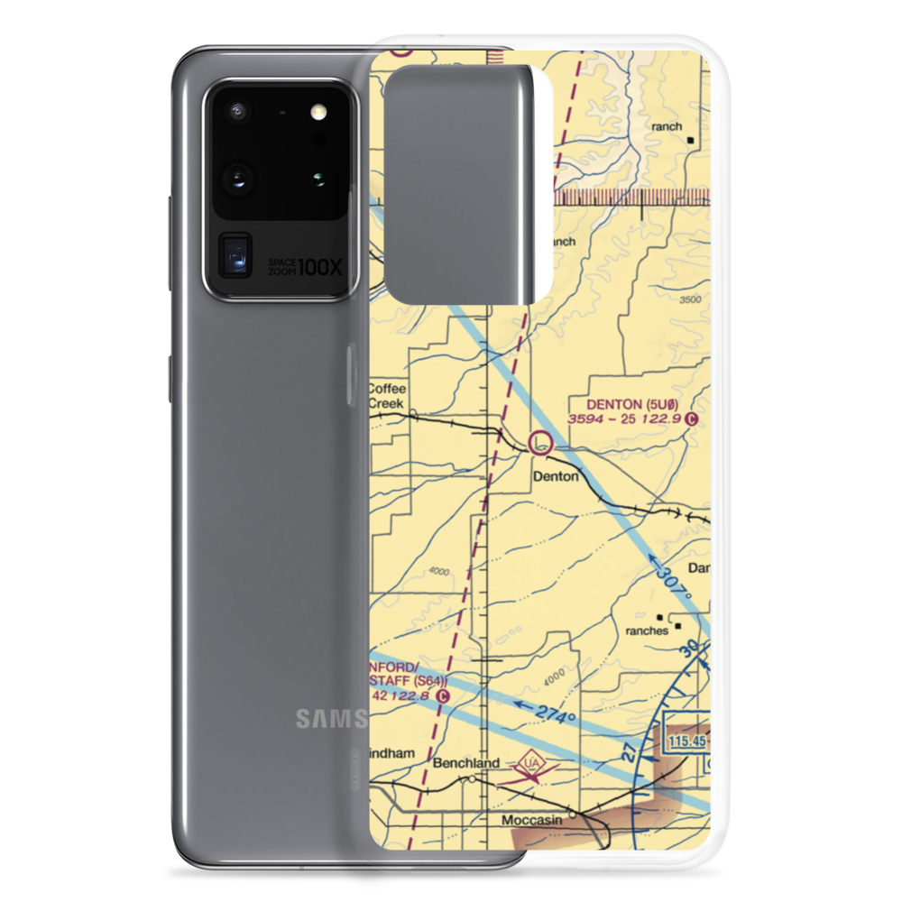 Denton Airport (5U0) VFR Sectional Samsung Case Samsung Galaxy S20 Ultra model shown