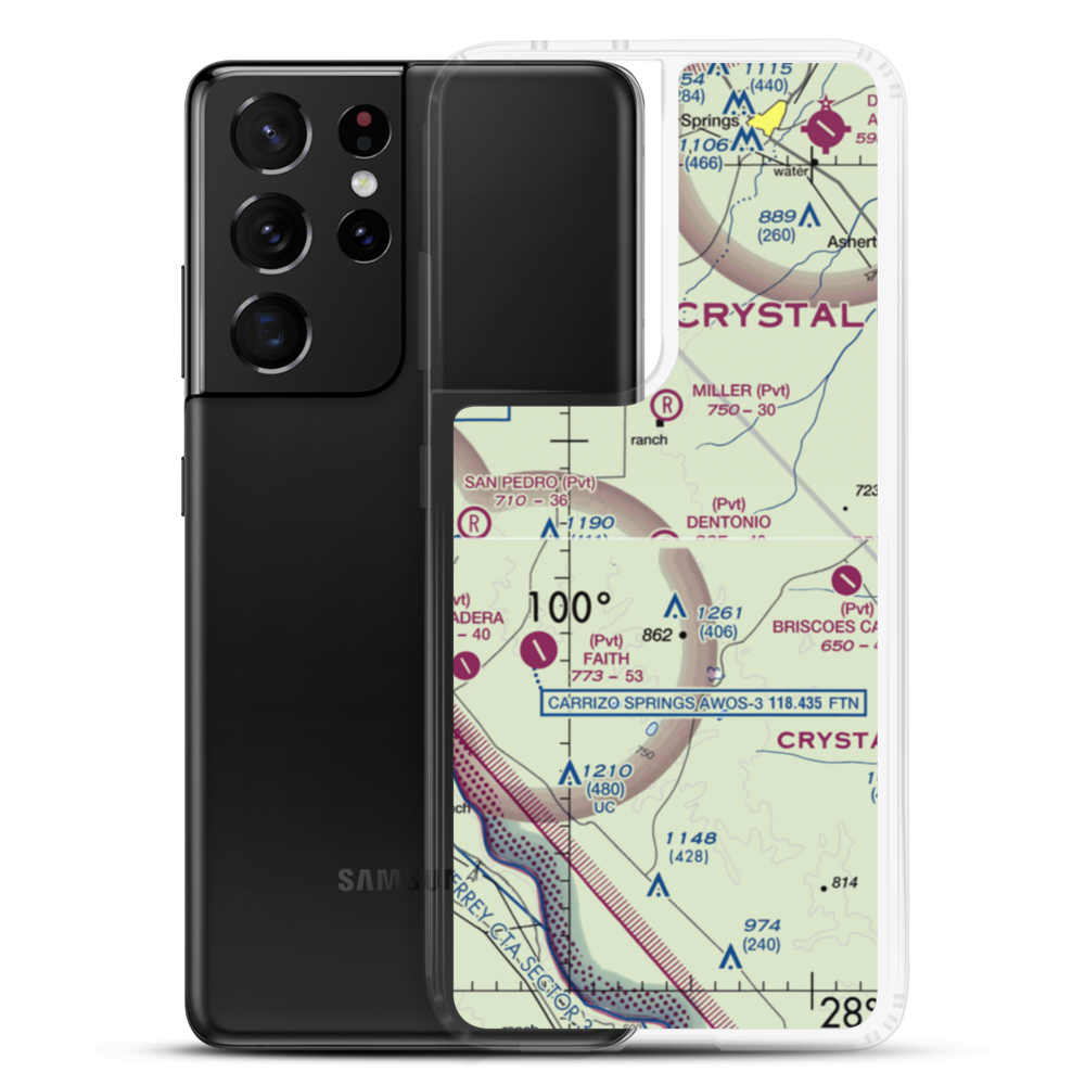 Dentonio Ranch Airport (1TS6) VFR Sectional Samsung Case Samsung Galaxy S21 Ultra model shown