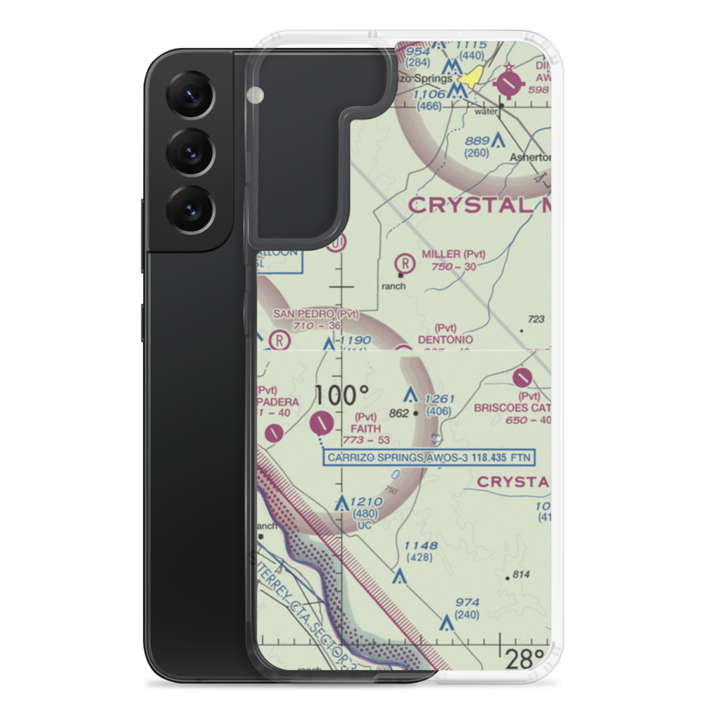 Dentonio Ranch Airport (1TS6) VFR Sectional Samsung Case Samsung Galaxy S22 Plus model shown