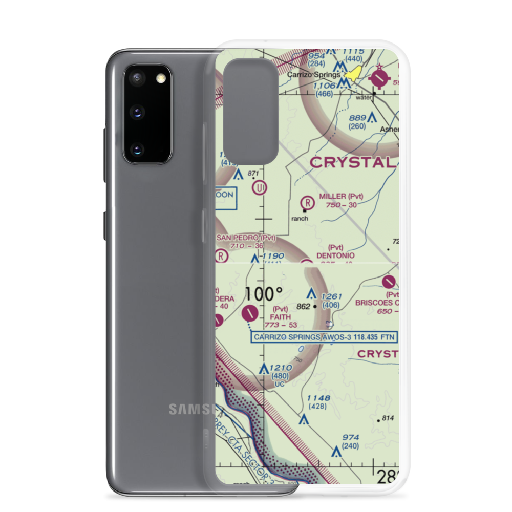 Dentonio Ranch Airport (1TS6) VFR Sectional Samsung Case Samsung Galaxy S20 model shown