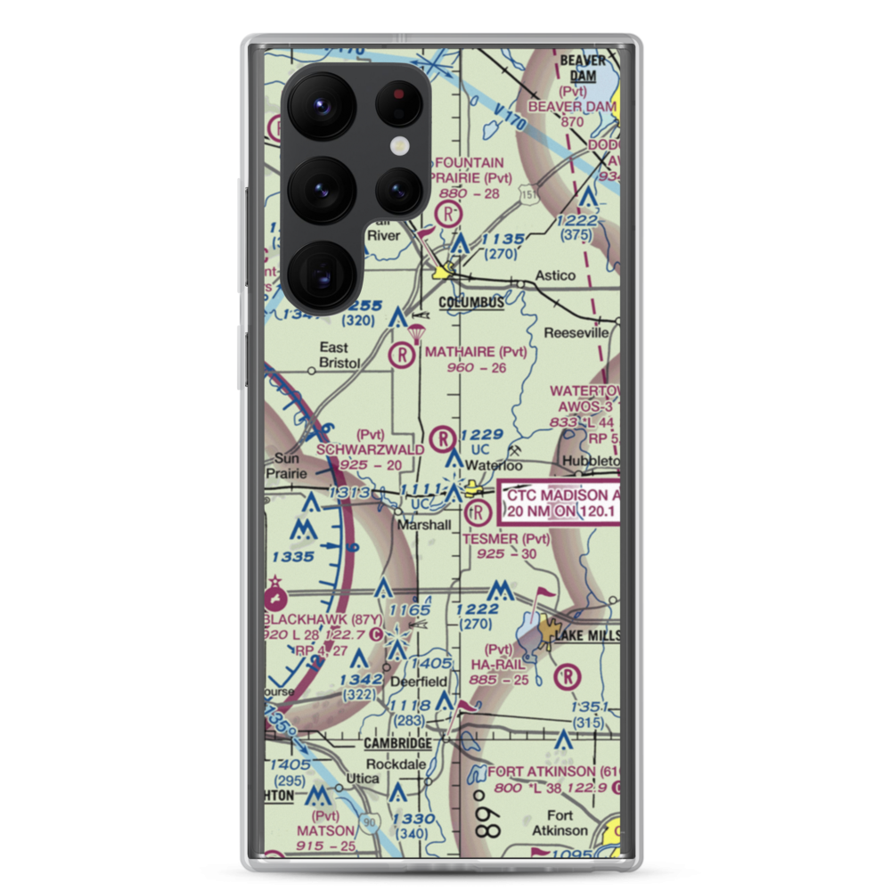 Der Schwarzwald Airport (5WI3) VFR Sectional Samsung Case Samsung Galaxy S22 Ultra model shown